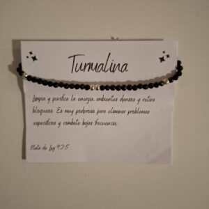 Pulsera Turmalina plata