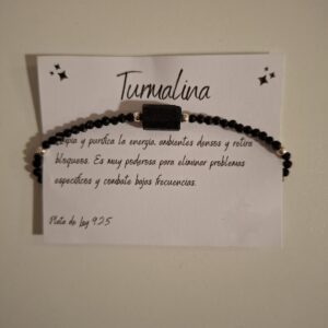 Pulsera Turmalina plata