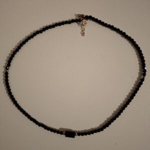 Gargantilla Turmalina negra plata