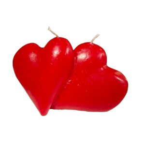 Doble corazón rojo